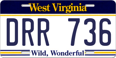 WV license plate DRR736