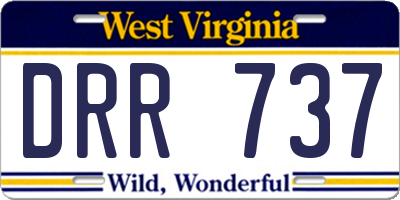 WV license plate DRR737