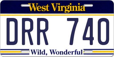 WV license plate DRR740