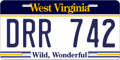 WV license plate DRR742