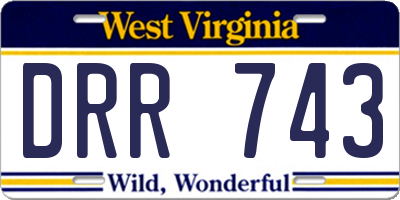 WV license plate DRR743