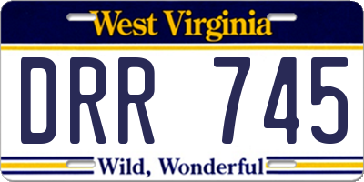WV license plate DRR745