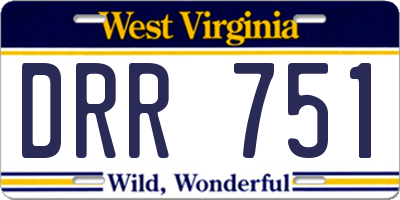 WV license plate DRR751