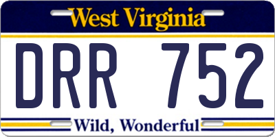 WV license plate DRR752