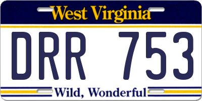 WV license plate DRR753