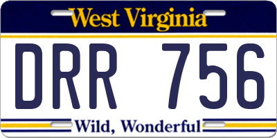 WV license plate DRR756