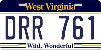 WV license plate DRR761