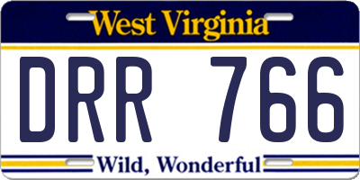 WV license plate DRR766