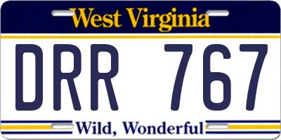 WV license plate DRR767