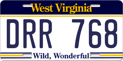 WV license plate DRR768