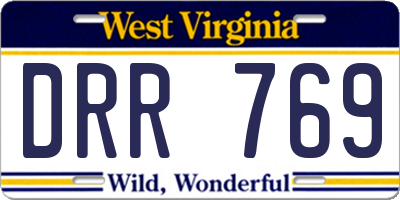WV license plate DRR769