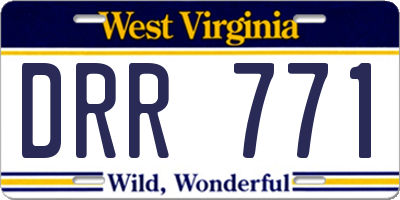 WV license plate DRR771
