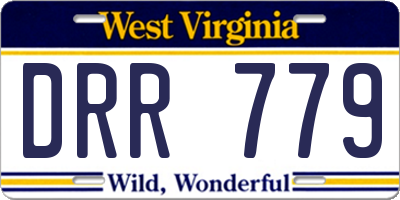 WV license plate DRR779
