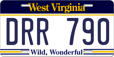 WV license plate DRR790