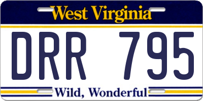 WV license plate DRR795