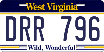 WV license plate DRR796