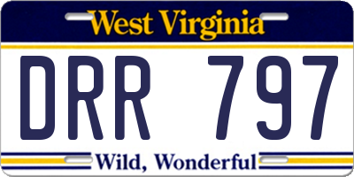 WV license plate DRR797
