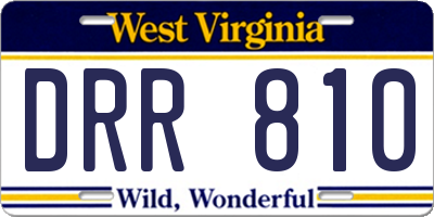 WV license plate DRR810