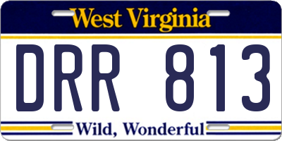WV license plate DRR813
