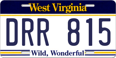 WV license plate DRR815