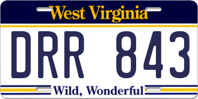 WV license plate DRR843