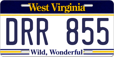 WV license plate DRR855