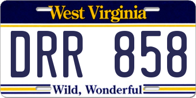 WV license plate DRR858