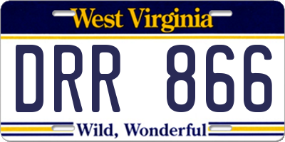 WV license plate DRR866