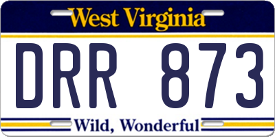 WV license plate DRR873