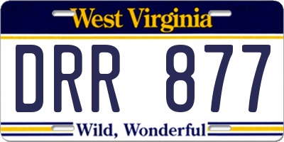 WV license plate DRR877