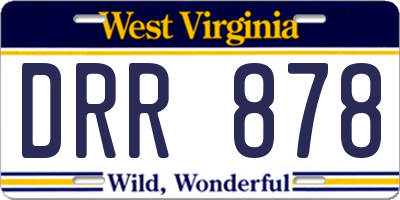 WV license plate DRR878