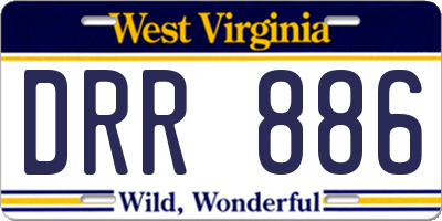 WV license plate DRR886