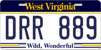 WV license plate DRR889