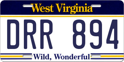 WV license plate DRR894