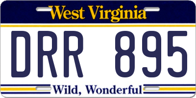 WV license plate DRR895