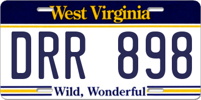 WV license plate DRR898