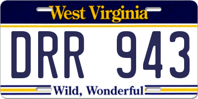 WV license plate DRR943