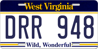 WV license plate DRR948