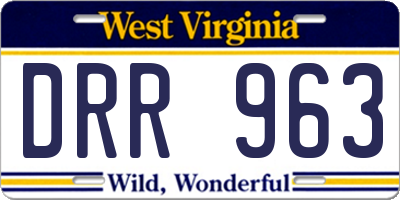 WV license plate DRR963