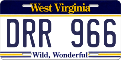 WV license plate DRR966