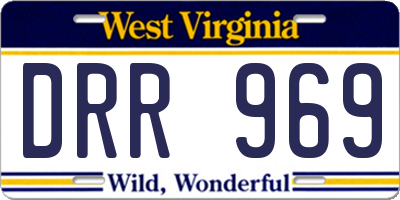 WV license plate DRR969