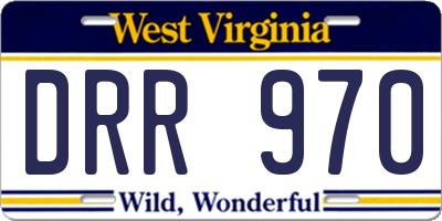WV license plate DRR970