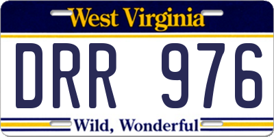 WV license plate DRR976