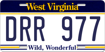 WV license plate DRR977