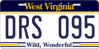 WV license plate DRS095