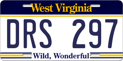 WV license plate DRS297