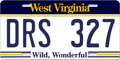 WV license plate DRS327
