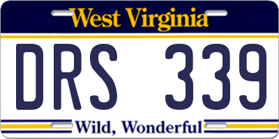 WV license plate DRS339