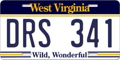 WV license plate DRS341