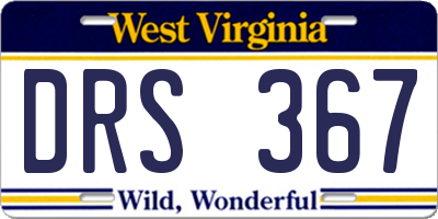 WV license plate DRS367